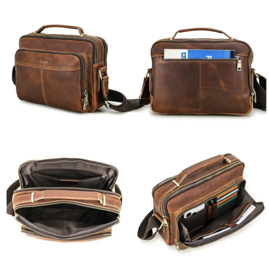 ZORVELLON™ Genuine Leather Crossbody Bag - ARLUVI