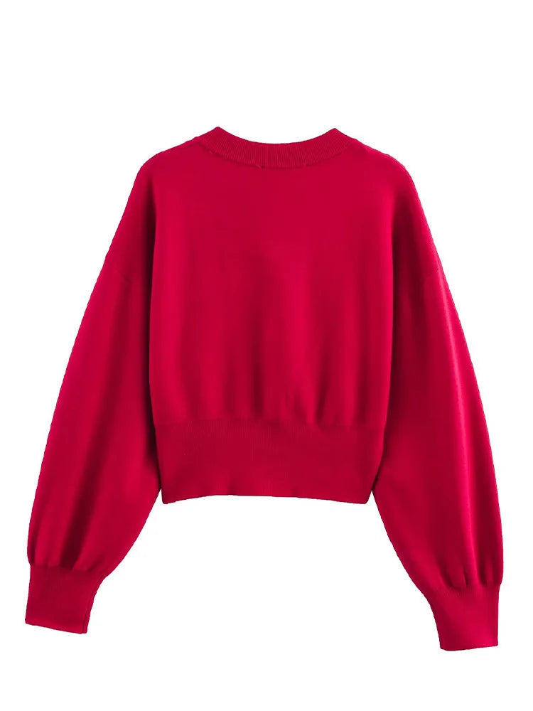 ISOLVIA™ Casual Red Cardigan