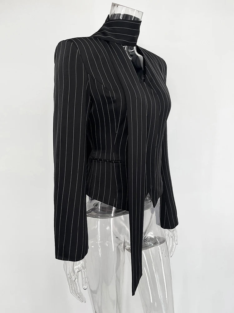 CORVYREL™ V-Neck Cardigan with Long Ribbon