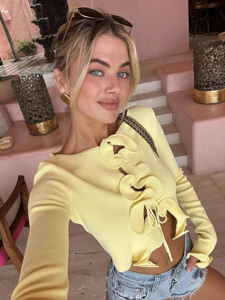 FAYLISSE™ long-sleeved knit cardigan