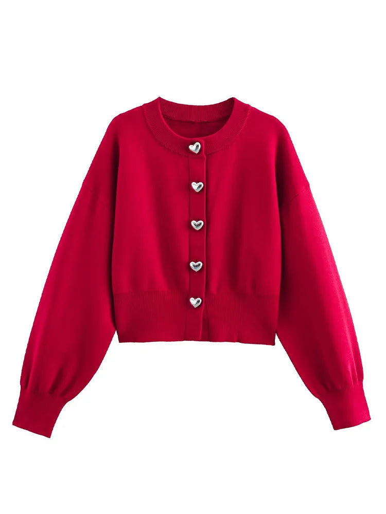 ISOLVIA™ Casual Red Cardigan