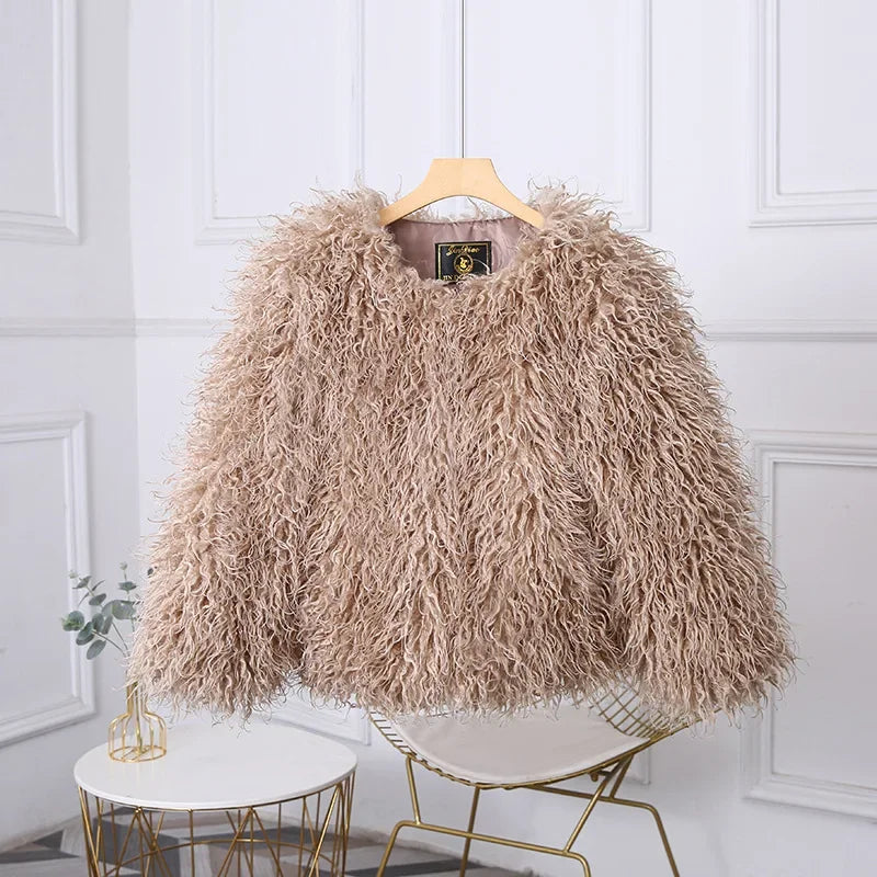 DRAVELIA™ Faux Fur Coat