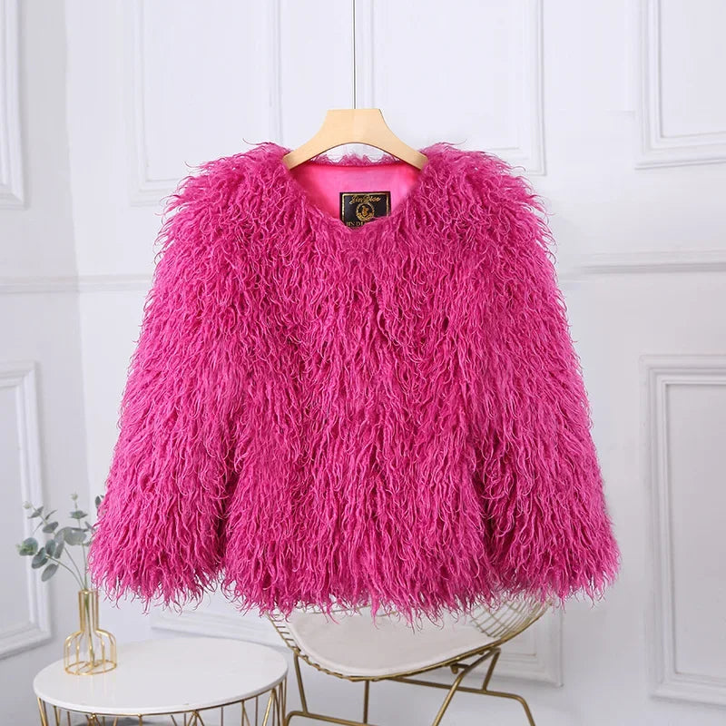 DRAVELIA™ Faux Fur Coat
