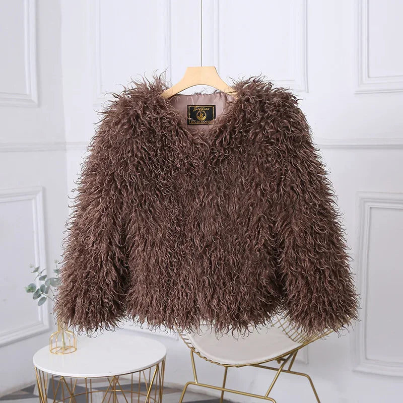 DRAVELIA™ Faux Fur Coat