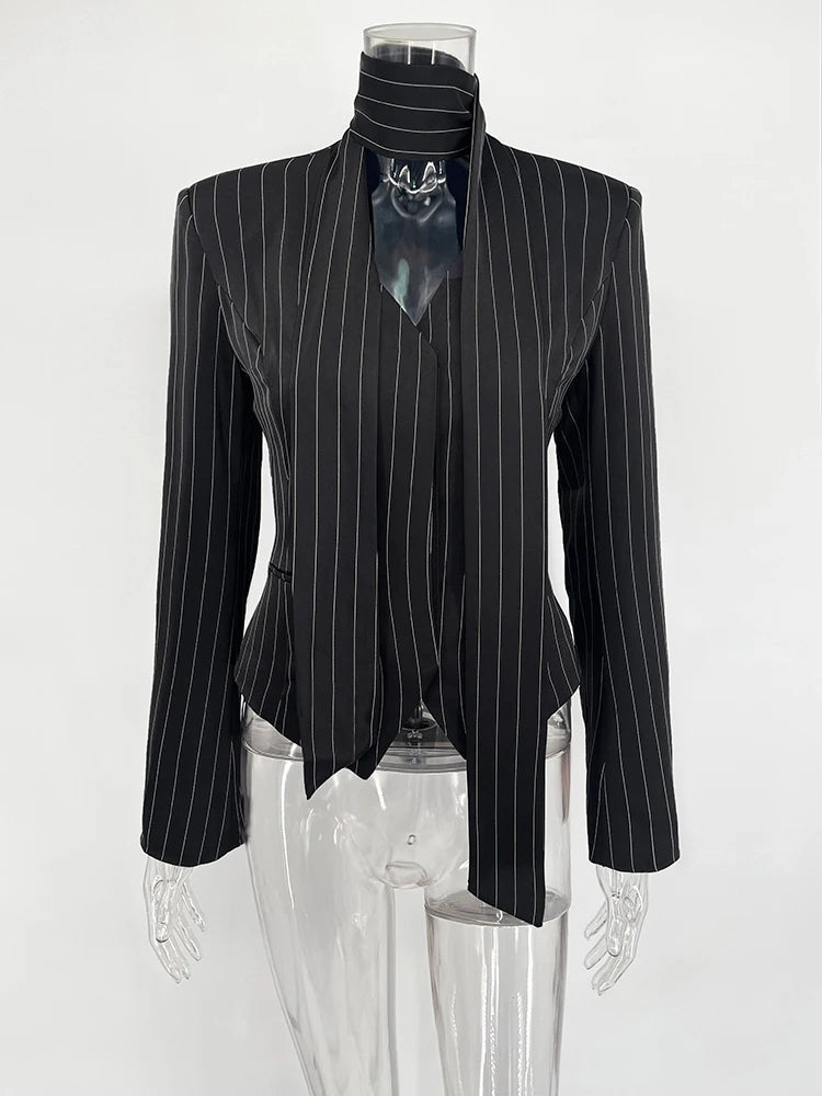 CORVYREL™ V-Neck Cardigan with Long Ribbon