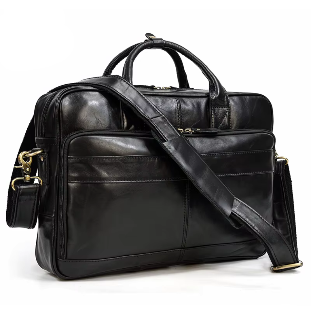 STRAVENOR™ Genuine Patent Leather Briefcase - ARLUVI