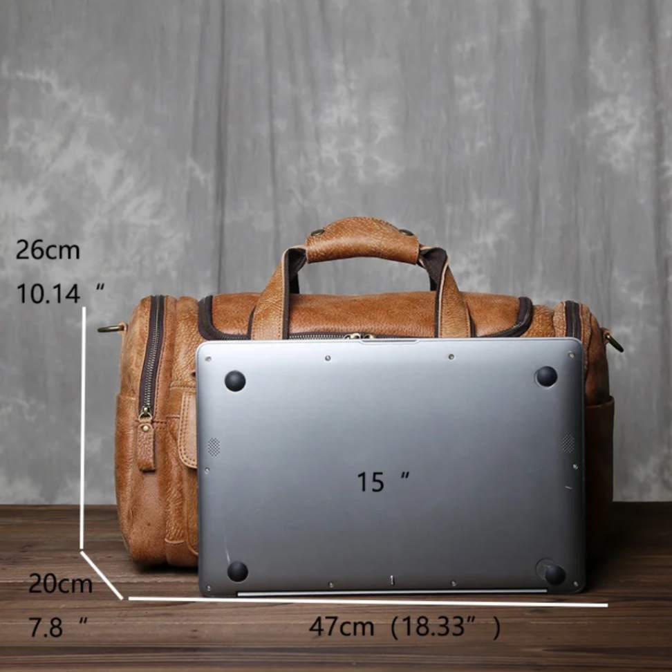 KALVORN™ Genuine Leather Travel Bag - ARLUVI