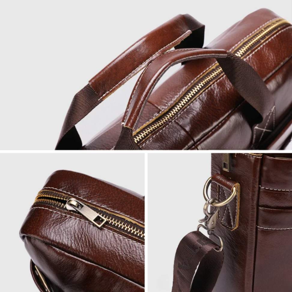 Bull STROVAN™ 15” Leather Executive Briefcase - ARLUVI