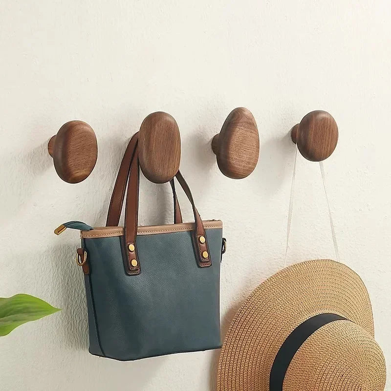 Wooden Pebble Hooks (Set) - ARLUVI