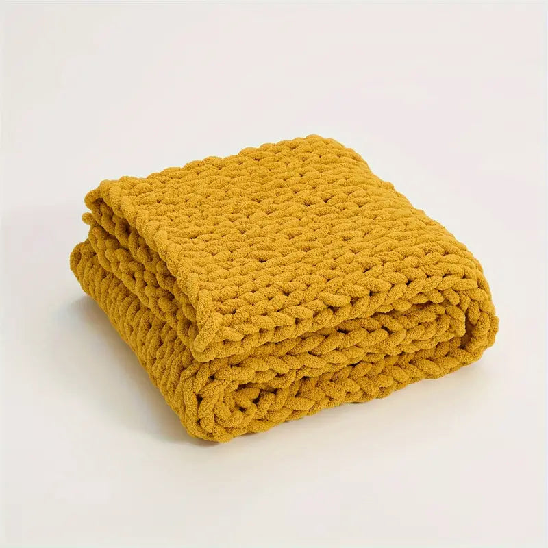 Handmade Chunky Knit Blanket - ARLUVI