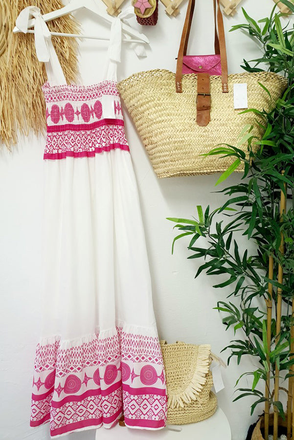 MIRAVYN™ Square Neck Spaghetti Strap Dress with Tie - ARLUVI