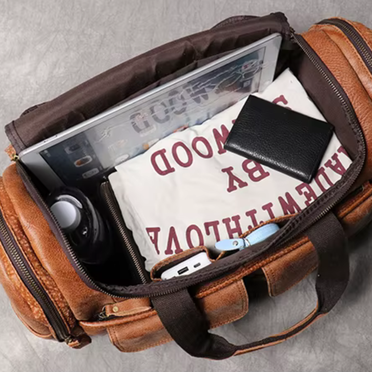 KALVORN™ Genuine Leather Travel Bag - ARLUVI
