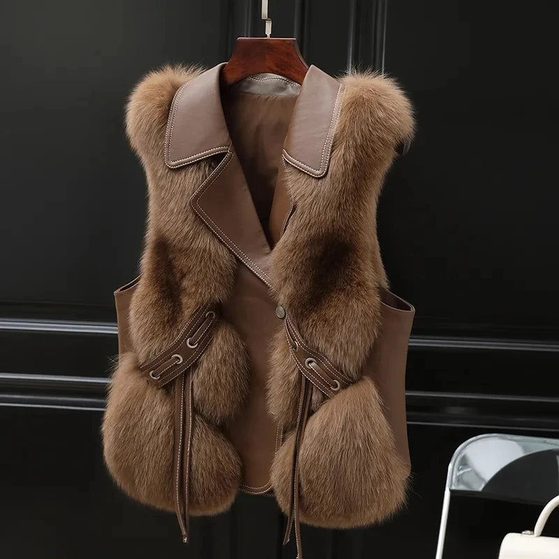Empress Faux Fur Gilet - ARLUVI