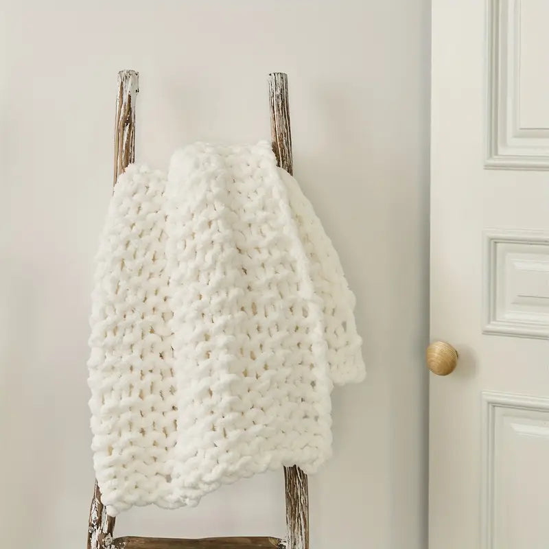 Handmade Chunky Knit Blanket - ARLUVI
