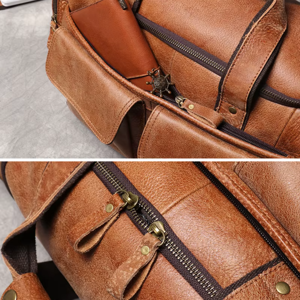 KALVORN™ Genuine Leather Travel Bag - ARLUVI