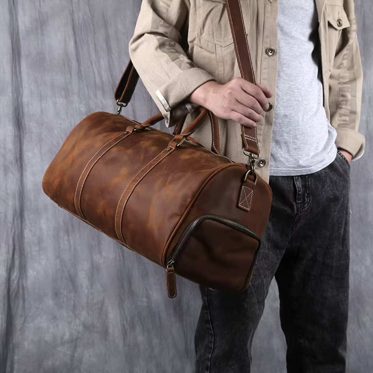 DRAVENCOR™ Genuine Leather Travel Bag - ARLUVI