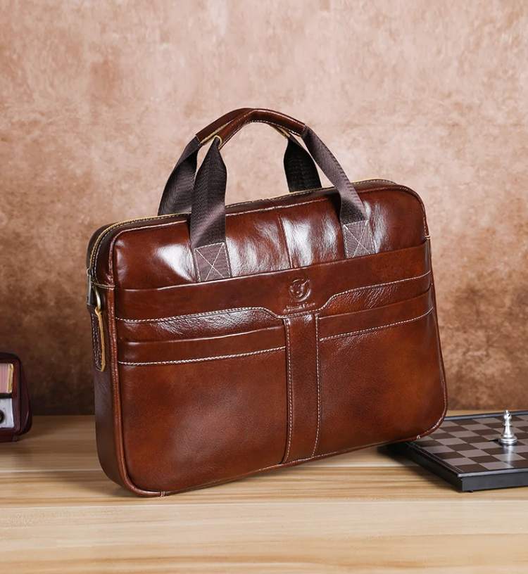 Bull STROVAN™ 15” Leather Executive Briefcase - ARLUVI