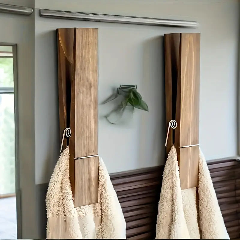 Large Wooden Towel Clips Kit - ARLUVI