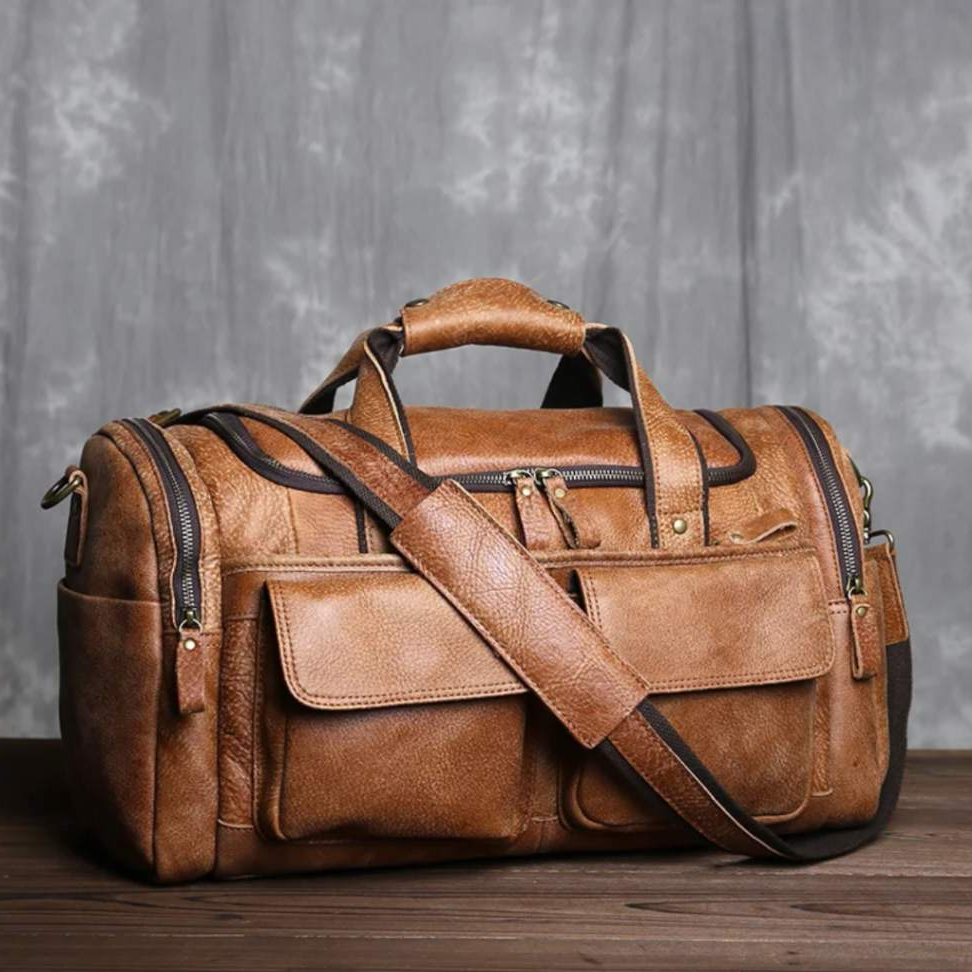 KALVORN™ Genuine Leather Travel Bag - ARLUVI