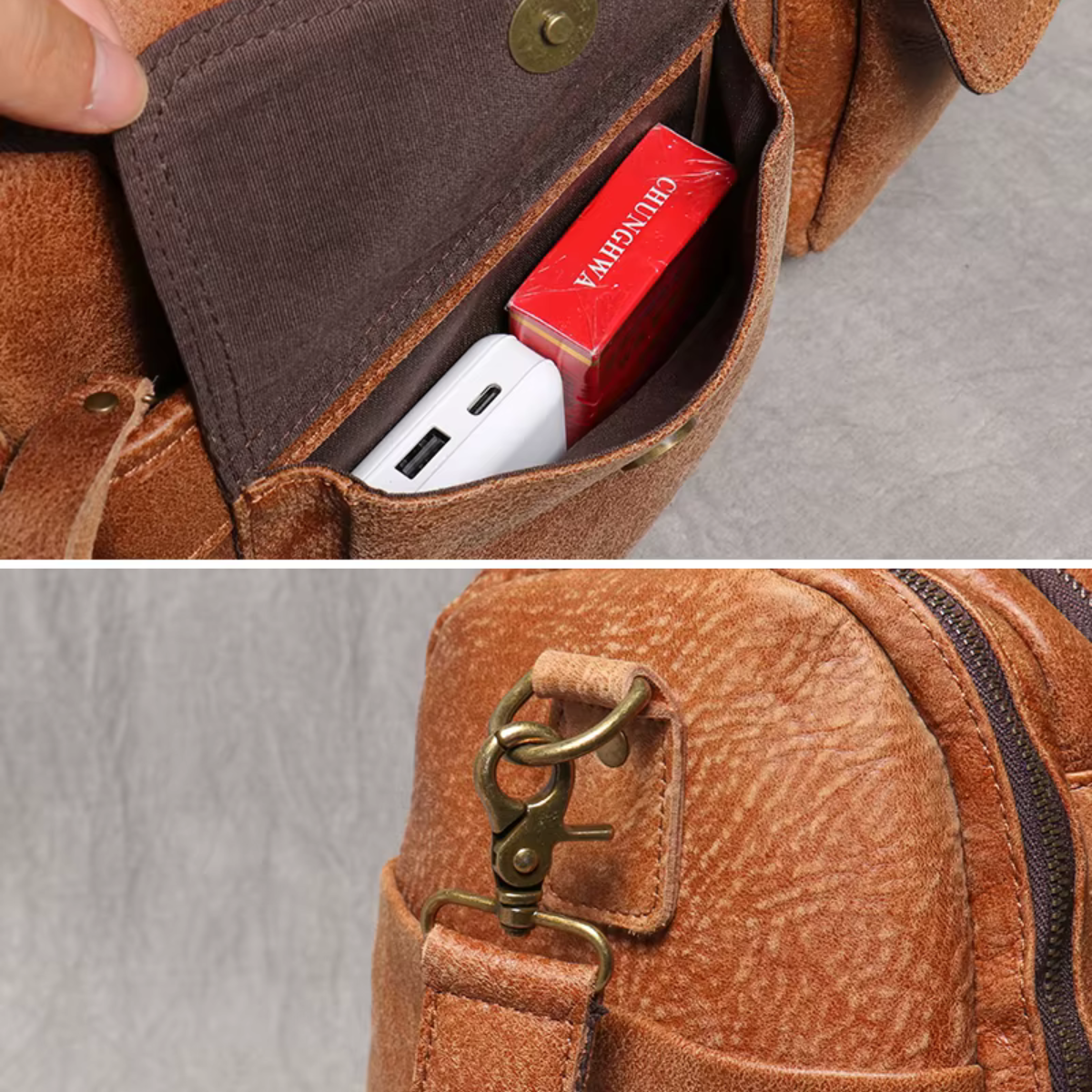 KALVORN™ Genuine Leather Travel Bag - ARLUVI