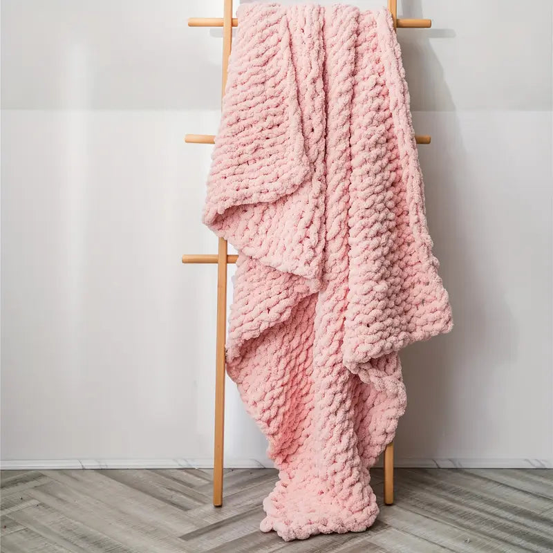 Handmade Chunky Knit Blanket - ARLUVI
