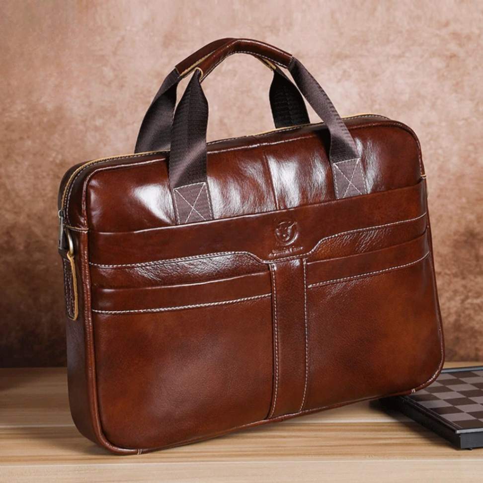 Bull STROVAN™ 15” Leather Executive Briefcase - ARLUVI