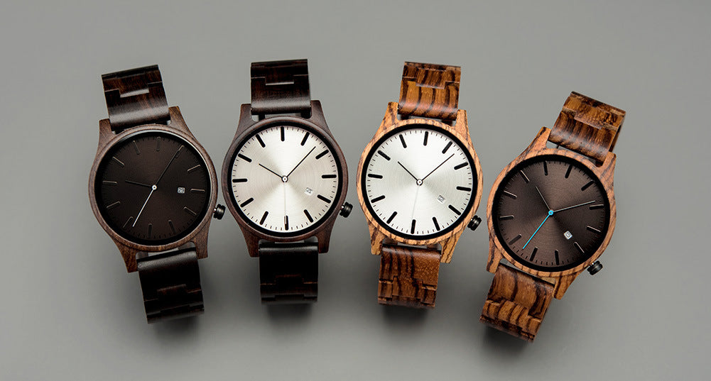 Elias Walnut Wood Quartz Watch - ARLUVI