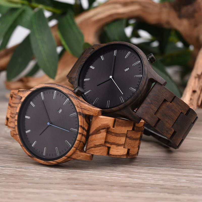 Elias Walnut Wood Quartz Watch - ARLUVI