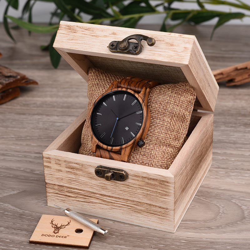 Elias Walnut Wood Quartz Watch - ARLUVI