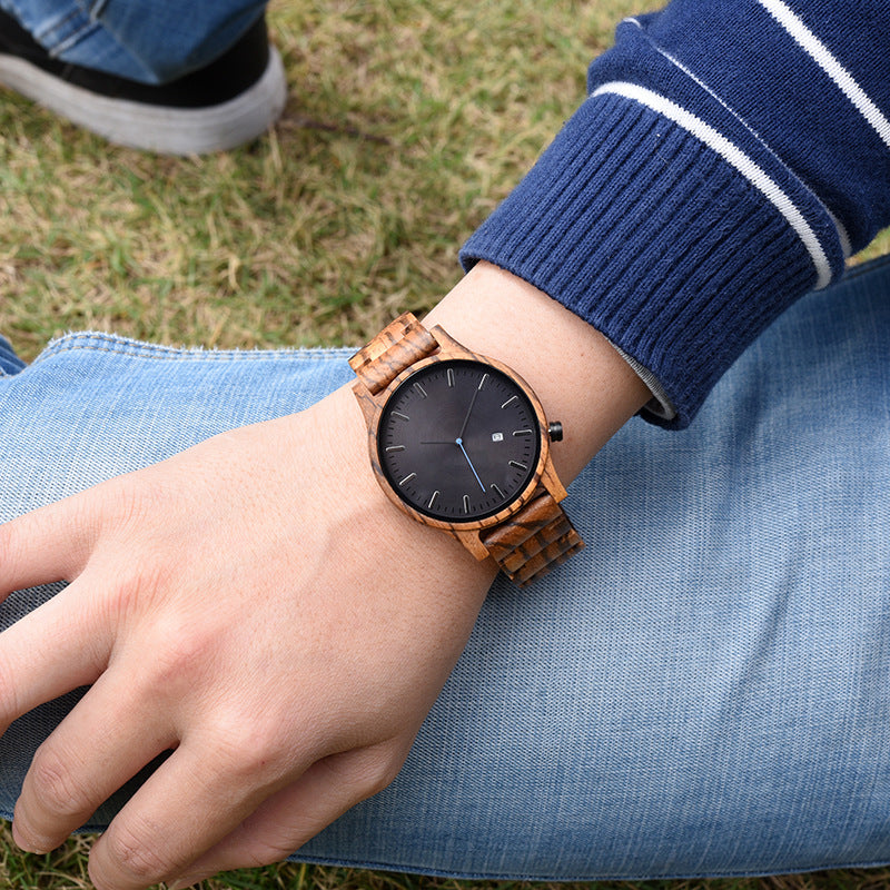 Elias Walnut Wood Quartz Watch - ARLUVI