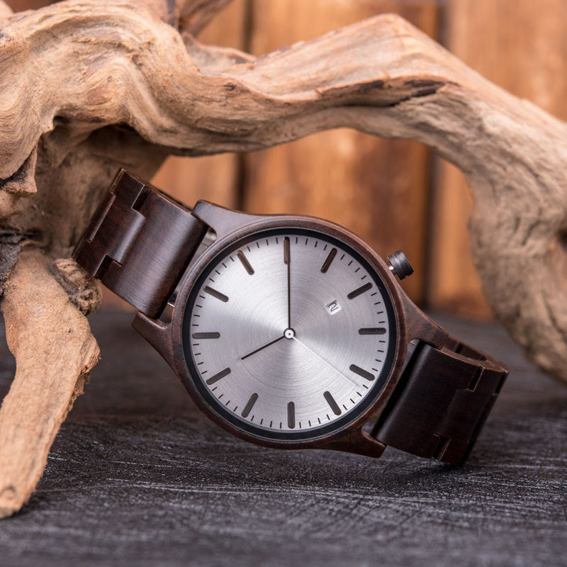 Elias Walnut Wood Quartz Watch - ARLUVI