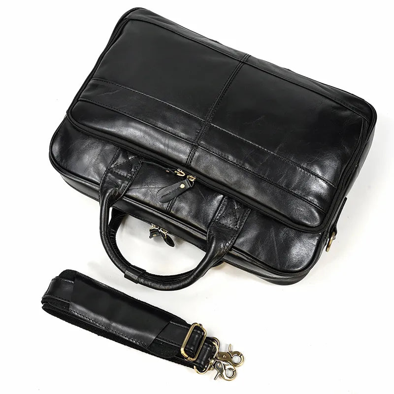 STRAVENOR™ Genuine Patent Leather Briefcase - ARLUVI