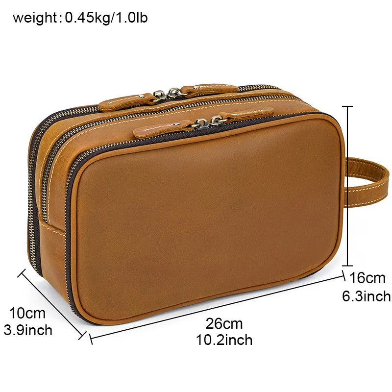 Revaux™ Leather Toiletry Bag - ARLUVI
