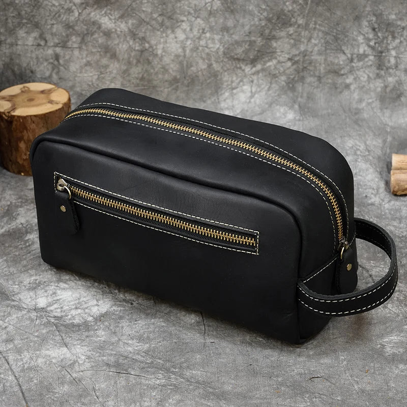 Tarnel™ Leather Toiletry Bag - ARLUVI