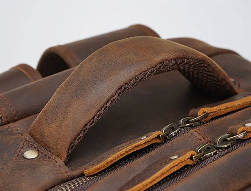 FLAVOR™ Genuine Leather 17" Laptop Backpack - ARLUVI