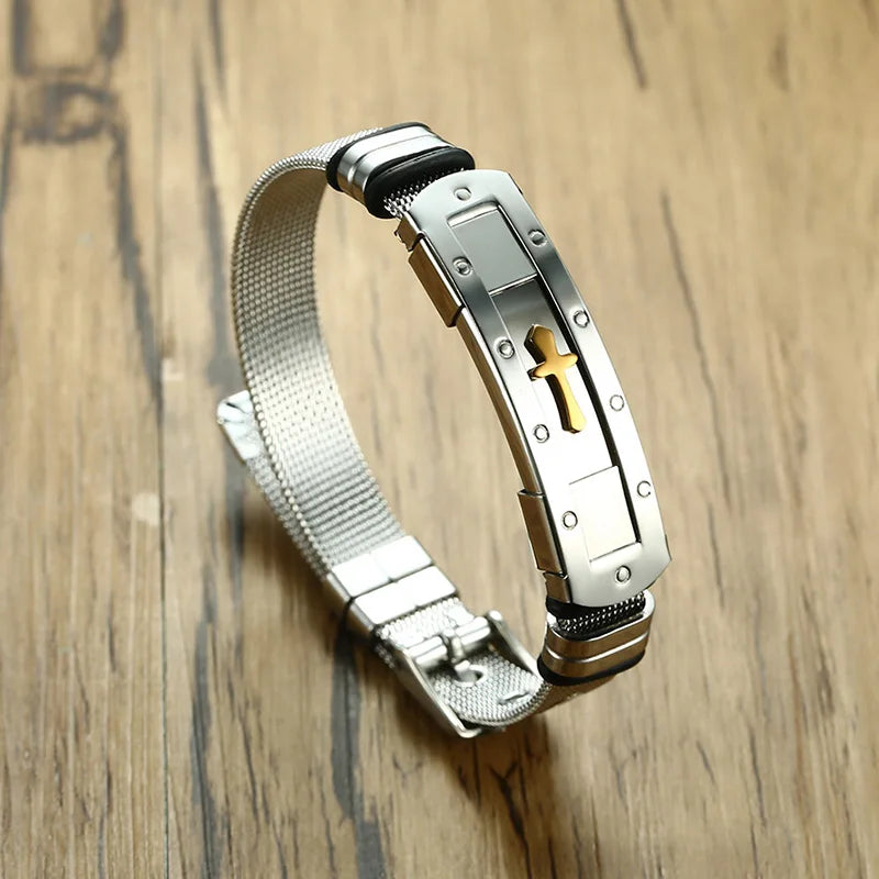Men's stainless steel bracelet - ARLUVI