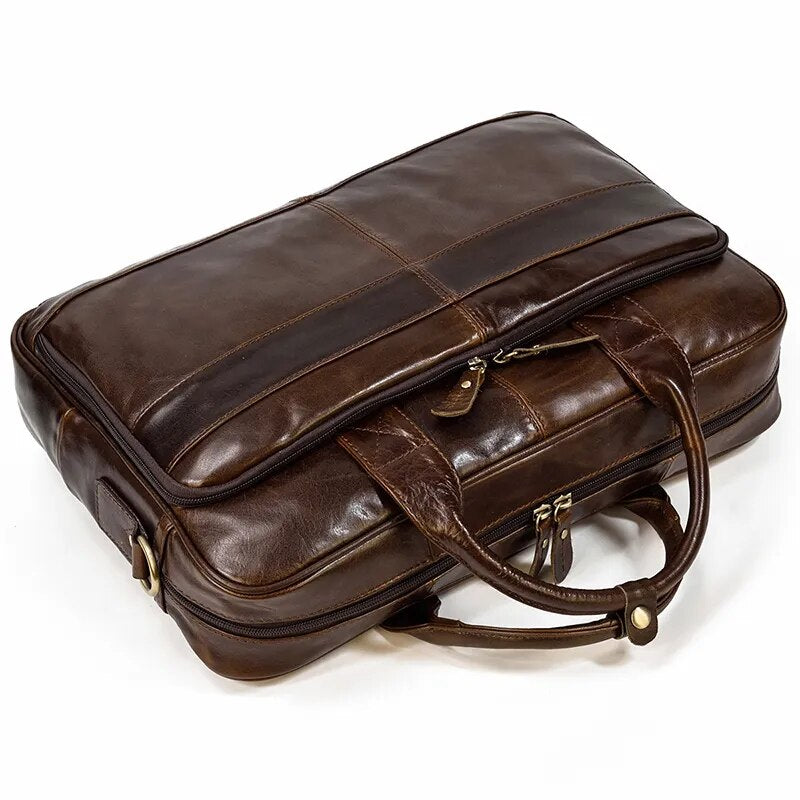STRAVENOR™ Genuine Patent Leather Briefcase - ARLUVI
