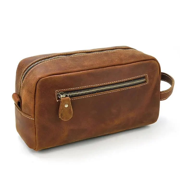 Tarnel™ Leather Toiletry Bag - ARLUVI