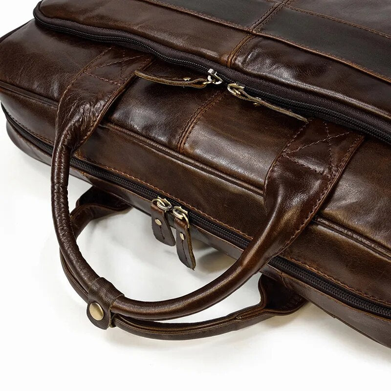 STRAVENOR™ Genuine Patent Leather Briefcase - ARLUVI