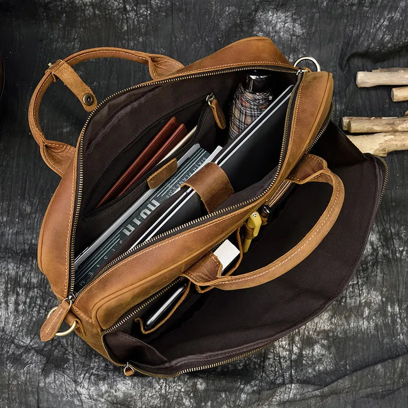MELVORAN™ Genuine Leather Briefcase - ARLUVI