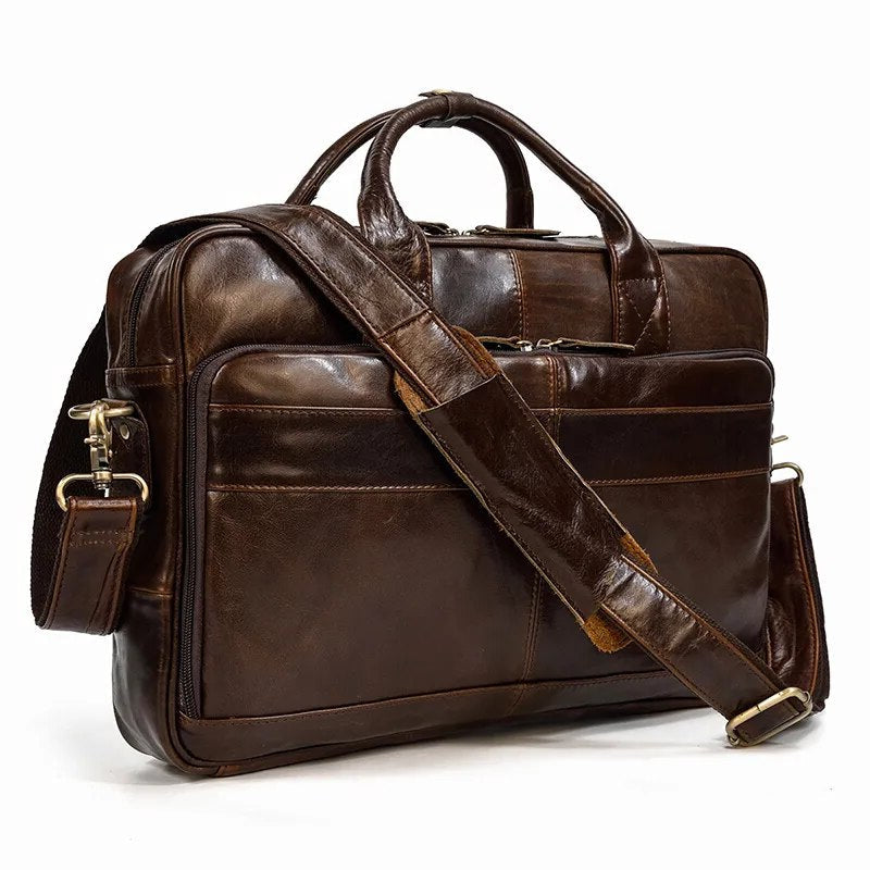 STRAVENOR™ Genuine Patent Leather Briefcase - ARLUVI