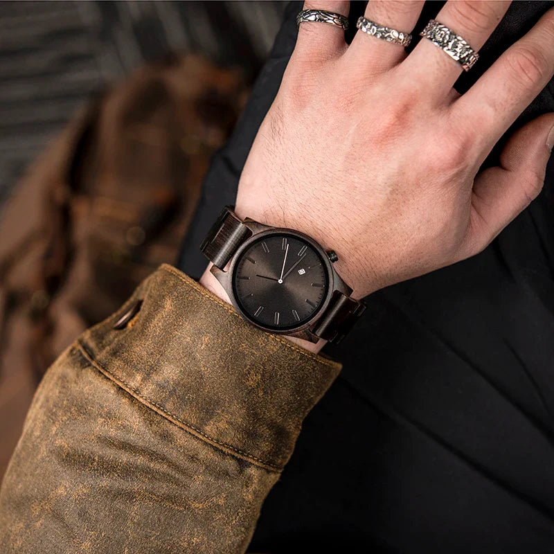 Elias Walnut Wood Quartz Watch - ARLUVI