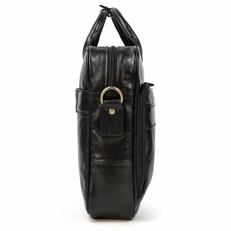STRAVENOR™ Genuine Patent Leather Briefcase - ARLUVI