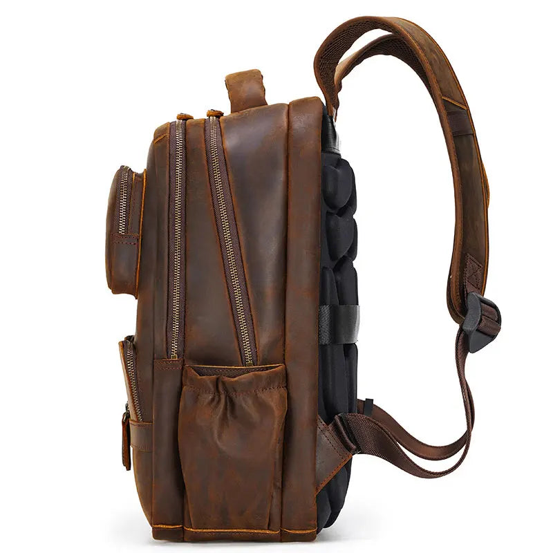 FLAVOR™ Genuine Leather 17" Laptop Backpack - ARLUVI
