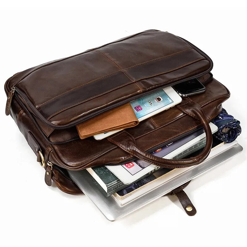 STRAVENOR™ Genuine Patent Leather Briefcase - ARLUVI