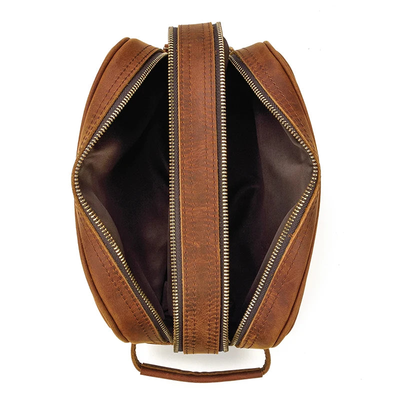 Tarnel™ Leather Toiletry Bag - ARLUVI