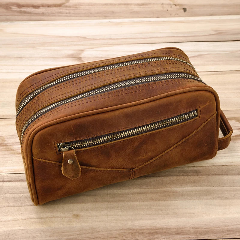 Tarnel™ Leather Toiletry Bag - ARLUVI