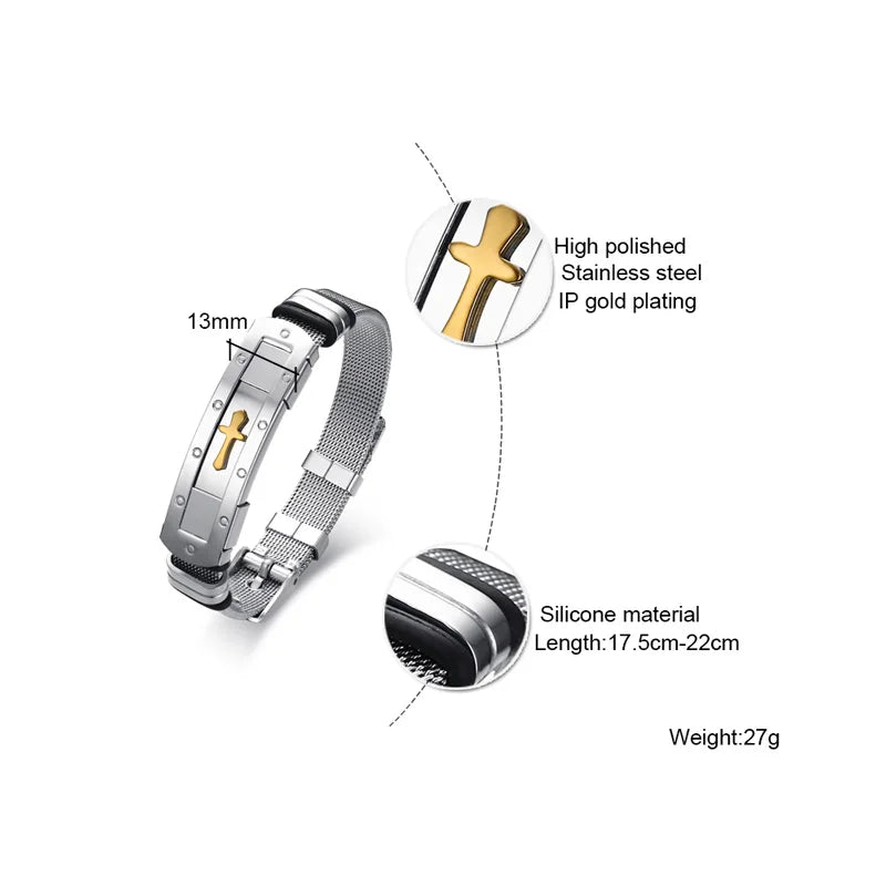 Men's stainless steel bracelet - ARLUVI