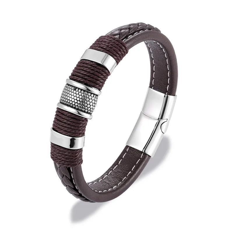 Braided leather bracelet - ARLUVI