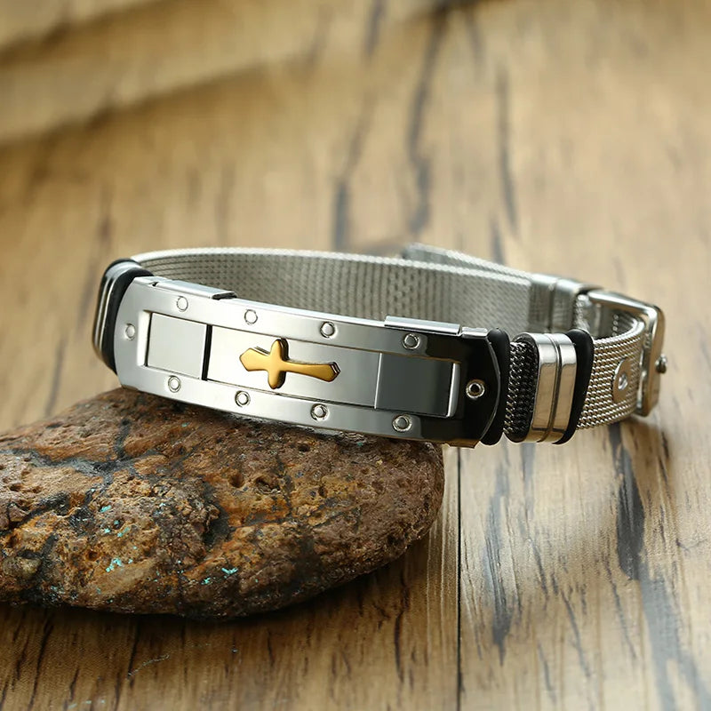 Men's stainless steel bracelet - ARLUVI